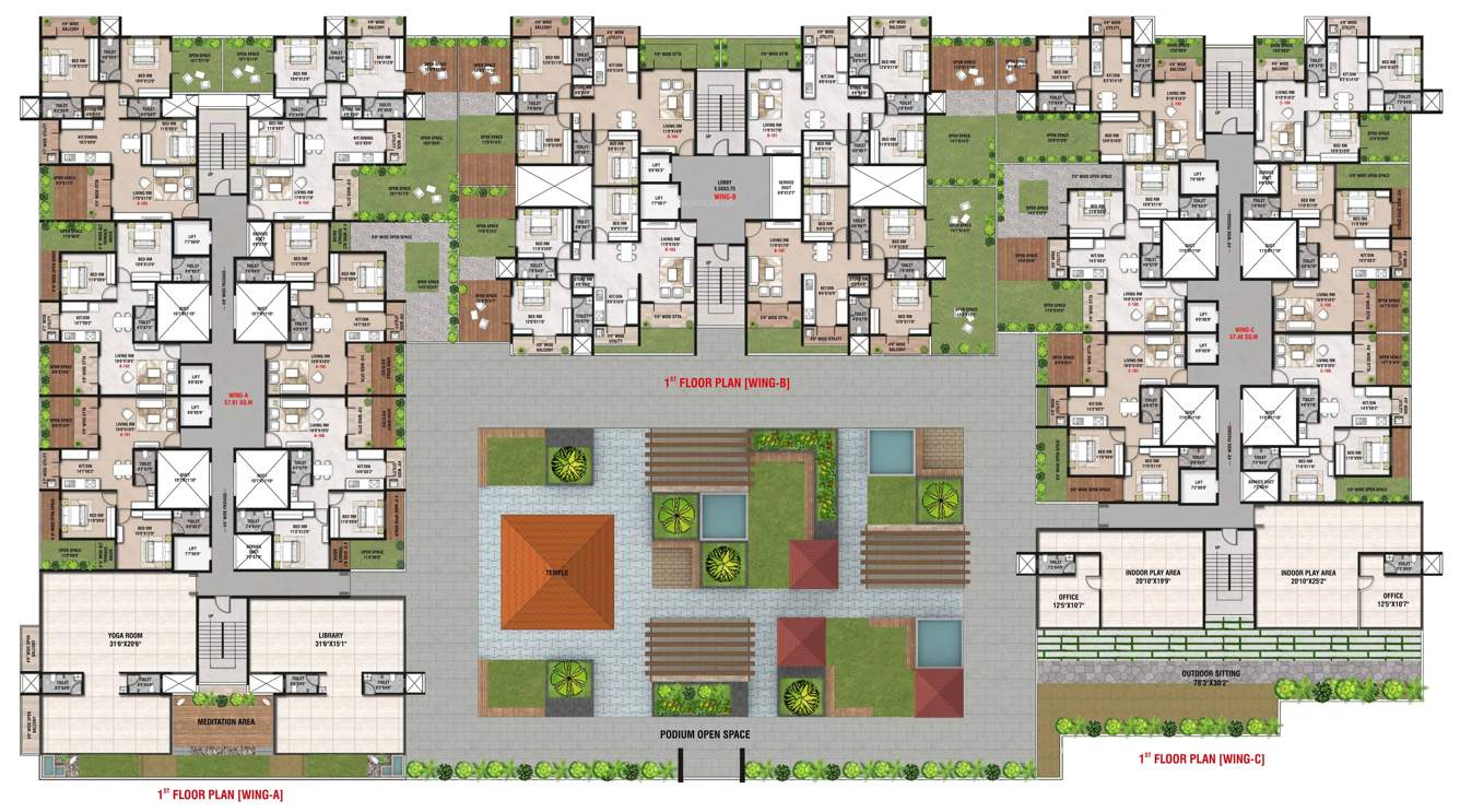  towers Omkar Towers Cluster Plan