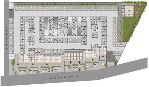  towers Omkar Towers Cluster Plan for ground Floor