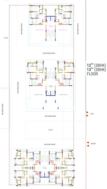  alaya heights Block A,B,C Cluster Plan From 12th To 13th Floor