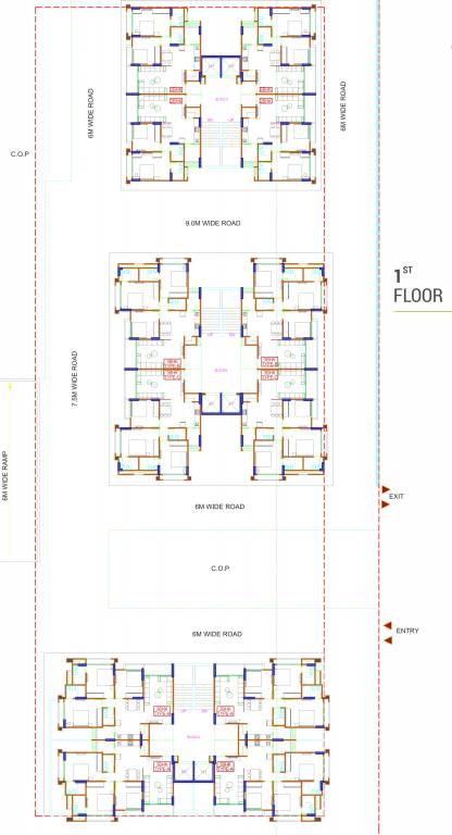  alaya heights Block AB,C Cluster Plan For 1st Floor