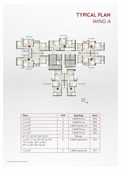  sector-2a Wing A Typical Cluster Plan