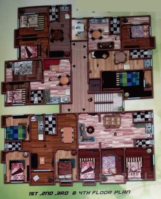  swapnapuron apartment Swapnapuron Apartment Cluster Plan From 1st To 4th Floor
