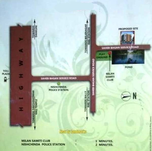  swapnapuron-apartment Location Plan