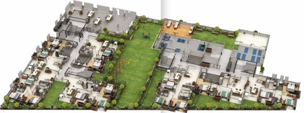  sri-krishna-kunj-residency Tower A,B Cluster Plan 3d