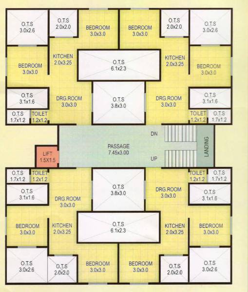 Tower A Cluster Plan from 1st to 7th Floor siddhi-enclave Tower A Cluster Plan from 1st to 7th Floor