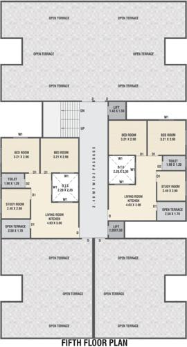  sahajanand-elegance-2 Sahajanand Elegance 2 Cluster Plan for 1st Floor