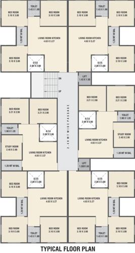  sahajanand-elegance-2 Sahajanand Elegance 2 Cluster Plan from 2nd to 5th Floor