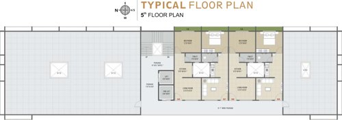  sahjanand-luxuria Block L Cluster Plan for 5th Floor