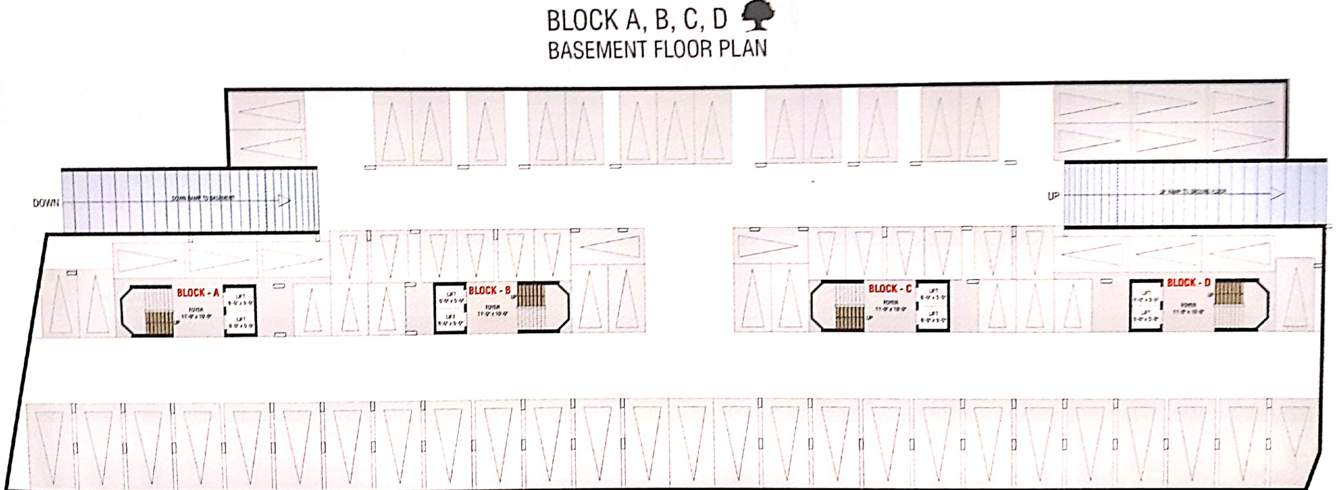  silver kalp apartment Block A+B+C+D Cluster Plan for ground Floor