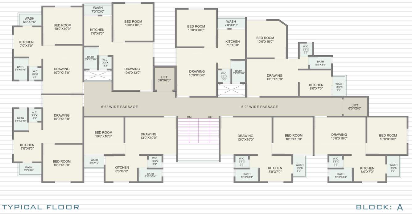  parasmani city Block A Cluster Plan from 1st to 4th Floor