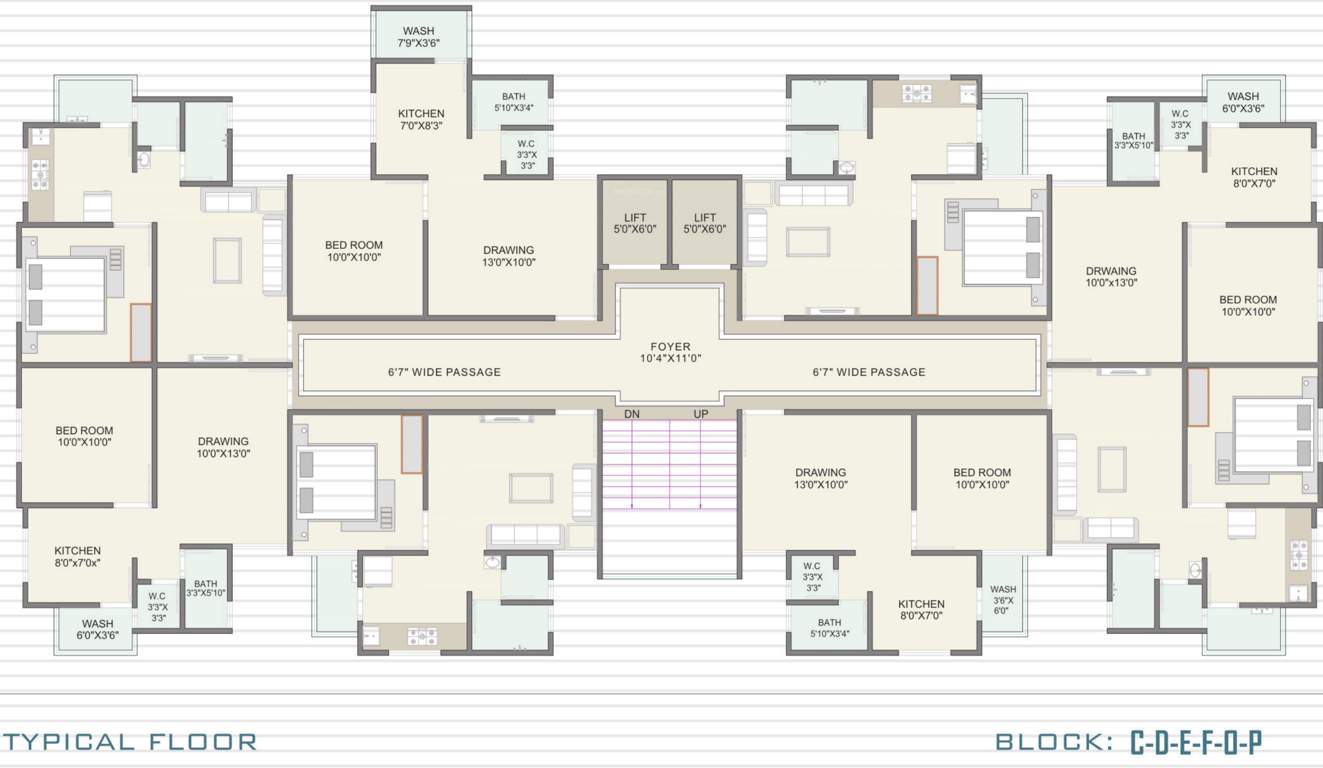  parasmani city Block C, Block D, Block E, Block F, Block O And Block P Cluster Plan from 1st to 4th Floor