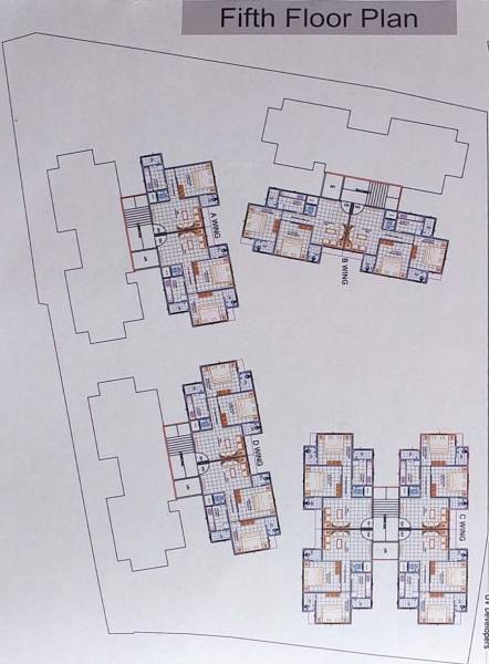 Wing A,B,C,D Cluster Plan for 5th Floor india-heights Wing A,B,C,D Cluster Plan for 5th Floor