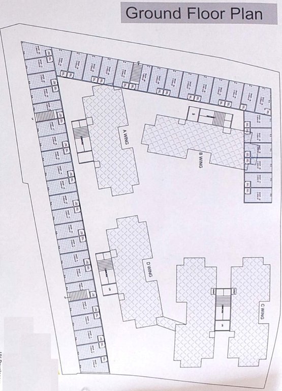 india heights Wing A,B,C,D Cluster Plan for ground Floor