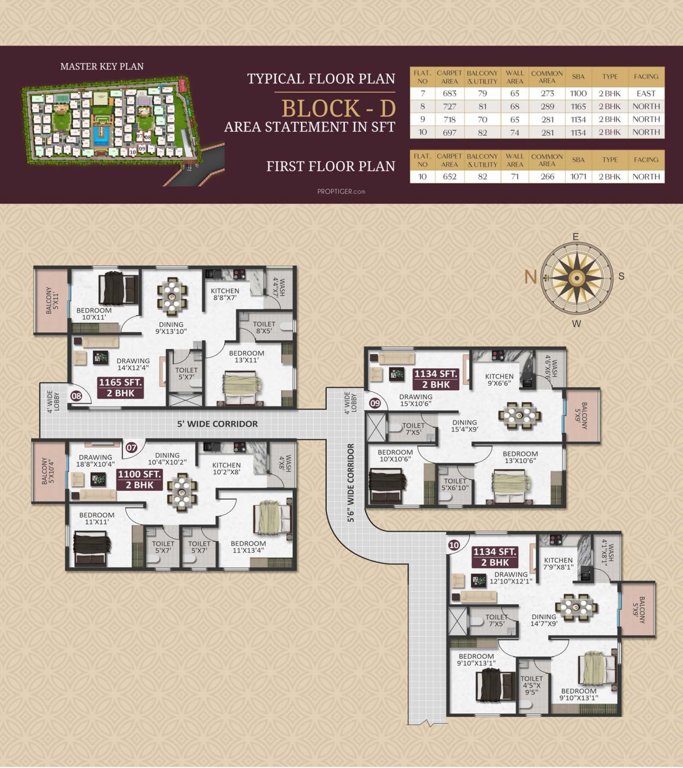  sapphire Block D Cluster Plan from 1st to 6th Floor