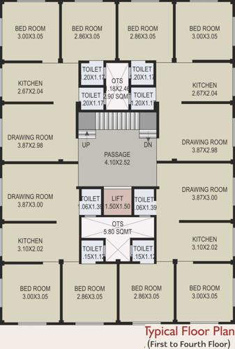  raghukul-preet Raghukul Preet Cluster Plan from 1st to 4th Floor