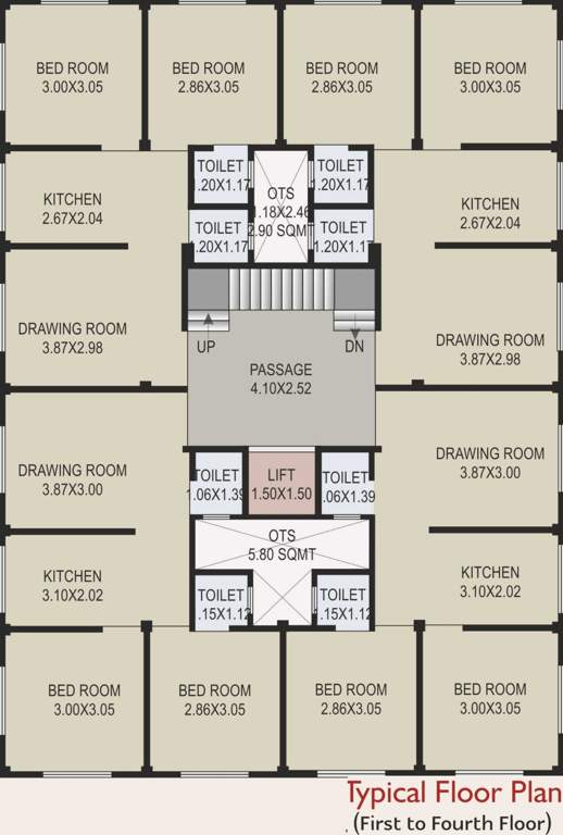  raghukul preet Raghukul Preet Cluster Plan from 1st to 4th Floor