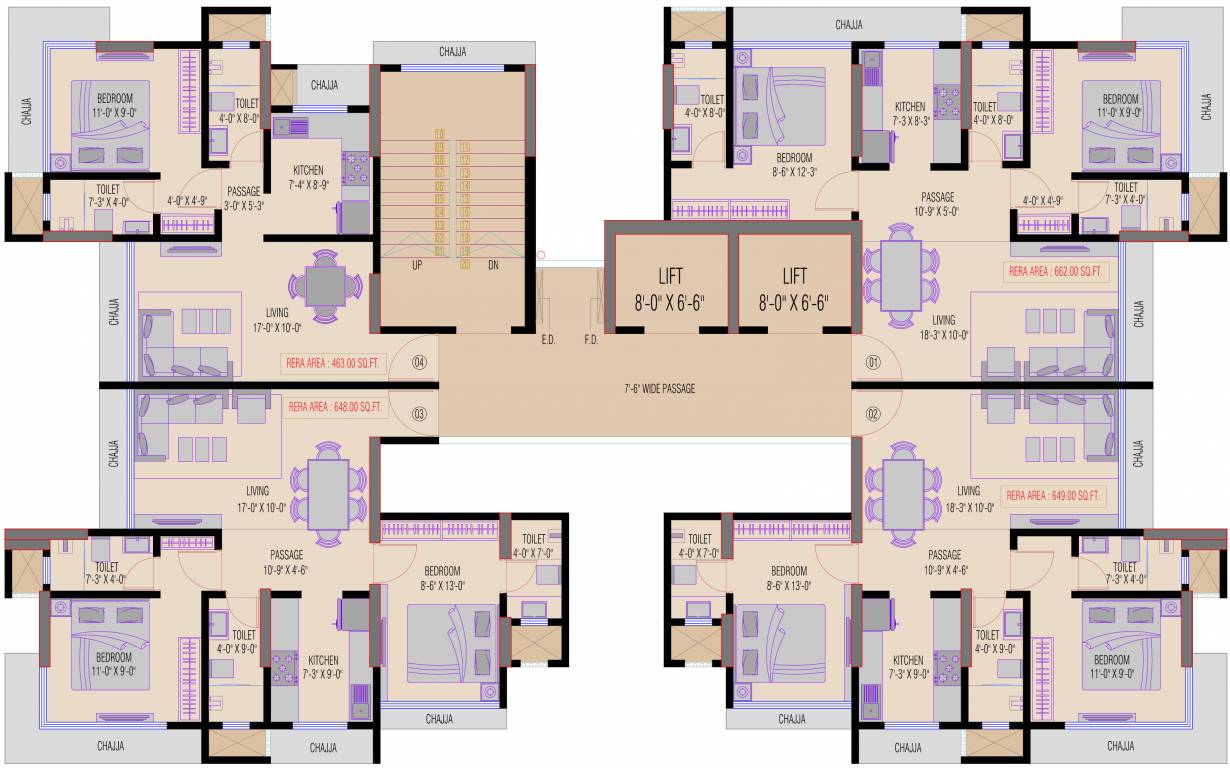  emmanuel Emmanuel Cluster Plan from 18th to 19th Floor