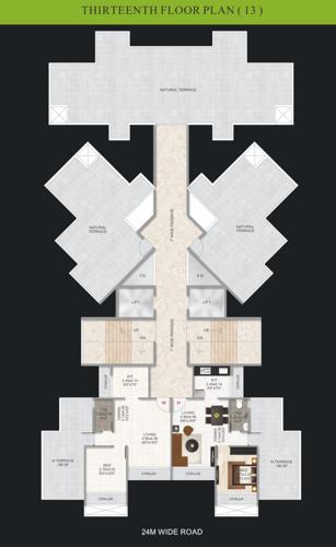  tulsi-heights Tulsi Heights Cluster Plan for 13th Floor