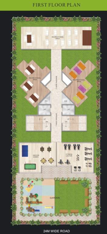  tulsi heights Tulsi Heights Cluster Plan for 1st Floor