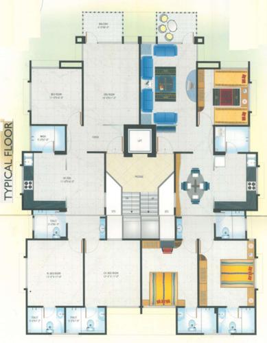  ved-apartment Ved Apartment Cluster Plan from 1st to 2nd Floor