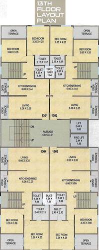  pearl-memories Pearl Memories Cluster Plan for 13th Floor