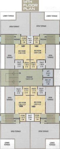  pearl-memories Pearl Memories Cluster Plan for 14th Floor