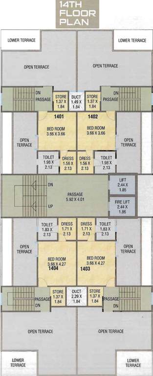  pearl memories Pearl Memories Cluster Plan for 14th Floor