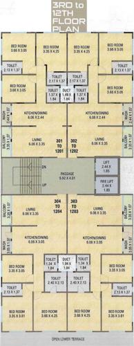  pearl-memories Pearl Memories Cluster Plan from 3rd to 12th Floor