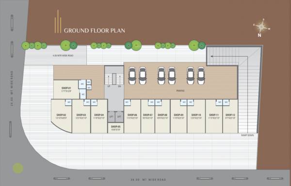  pushti-skyline Pushti Skyline Cluster Plan for ground Floor
