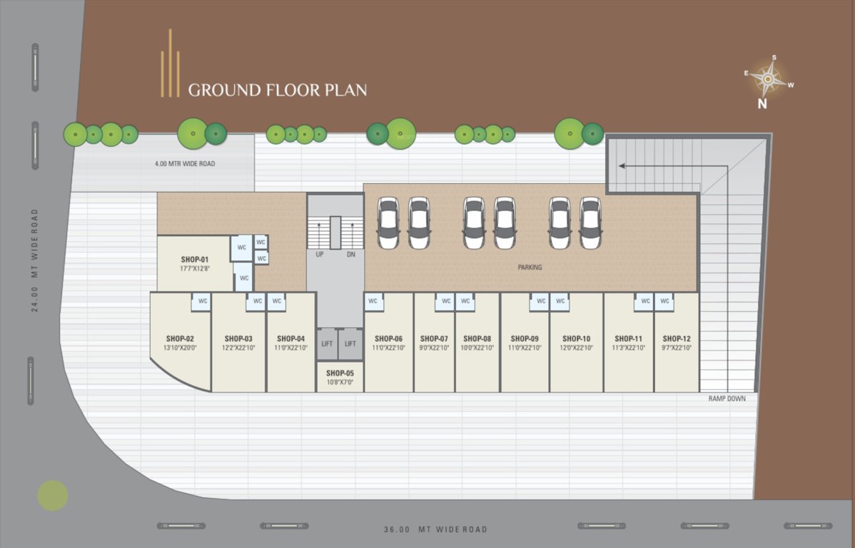  pushti skyline Pushti Skyline Cluster Plan for ground Floor
