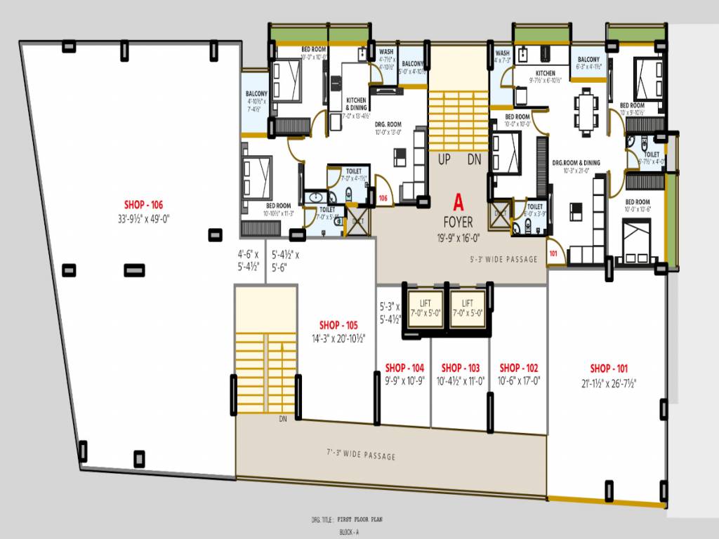 rainbow rivera Tower A Cluster Plan for 1st Floor