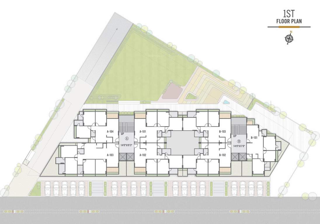  aavkar 96 Aavkar 96 Block A And B Cluster Plan for 1st Floor
