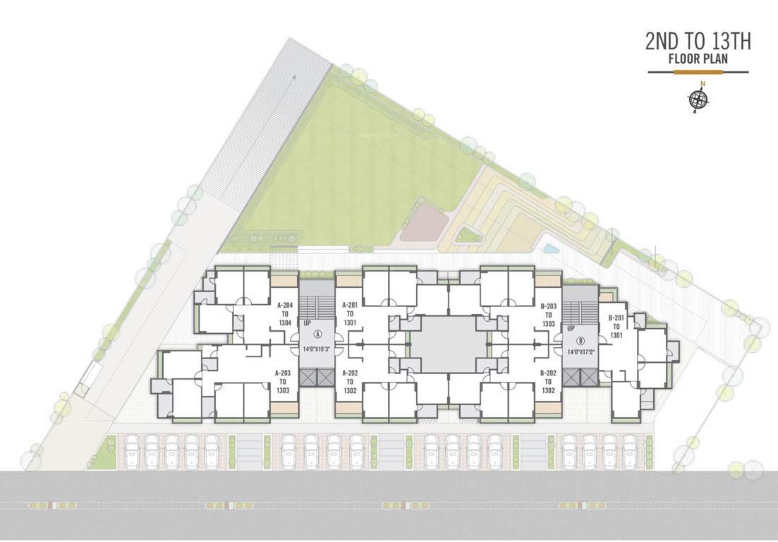  aavkar 96 Aavkar 96 Block A And B Cluster Plan From 2nd to 13th Floor