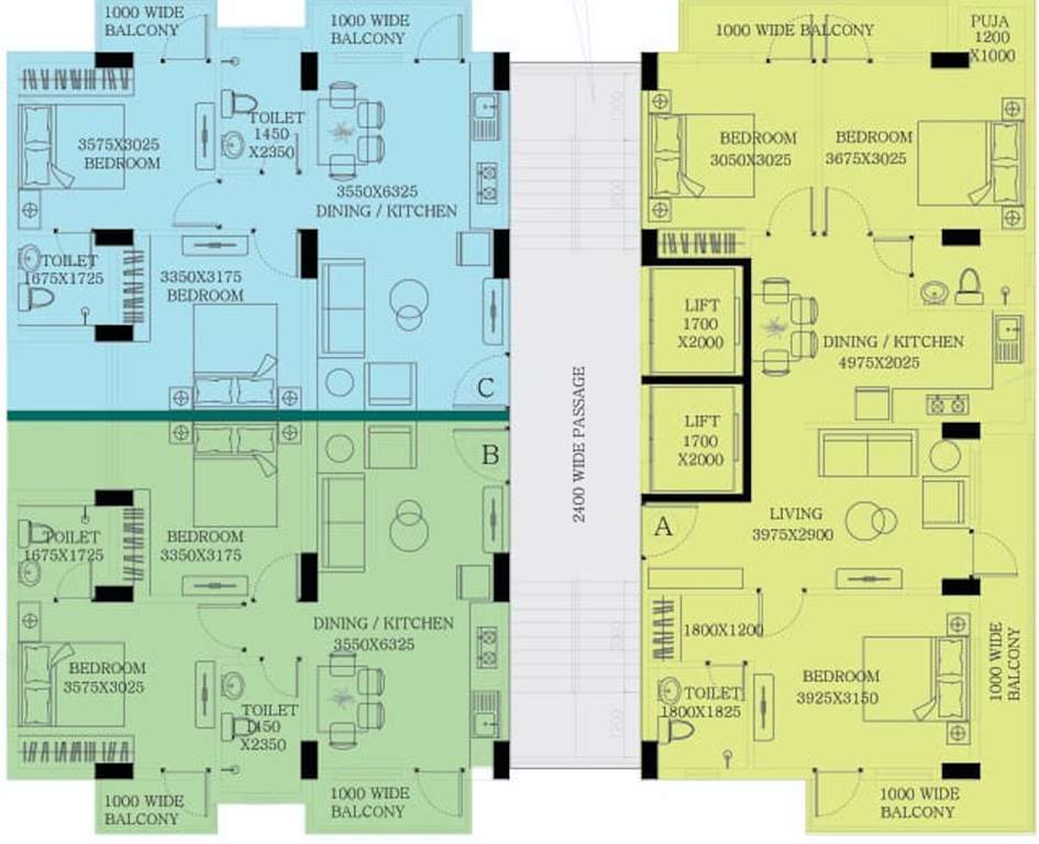  the 69 bidhannagar unit 2 Rangamati Unit I Cluster Plan For Typical
