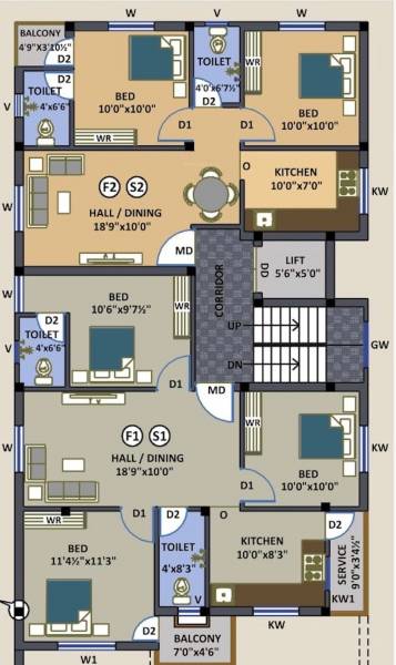 sri-hari-flats Sri Hari Flats Cluster Plan For Typical