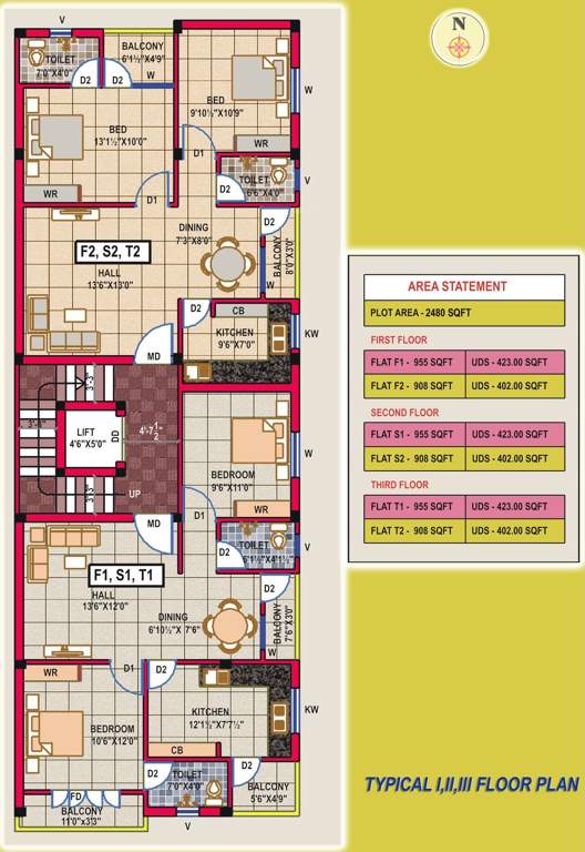  anugraha residency Anugraha Residency Cluster Plan from 1st to 3rd Floor