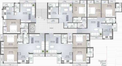  prayag-i Prayag I Cluster Plan from 1st to 4th Floor