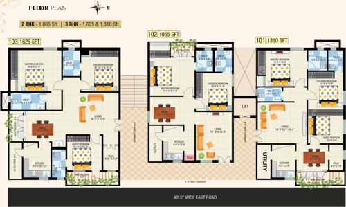  annapurna-heights Satya Annapurna Heights Cluster Plan from 1st to 5th Floor