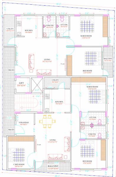  homes Homes Cluster Plan From 1st To 5th Floor