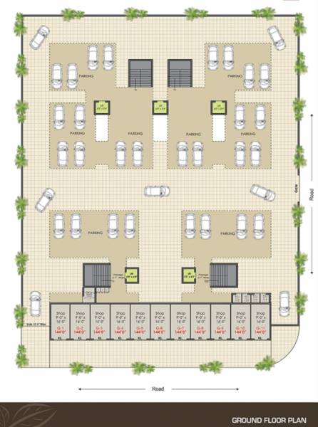 Block 1,2,3 & 4 Cluster Plan for ground Floor satyam-status Block 1,2,3 & 4 Cluster Plan for ground Floor