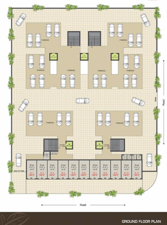  satyam status Block 1,2,3 & 4 Cluster Plan for ground Floor