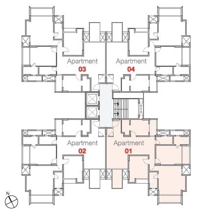 kanchanganga Block B Cluster Plan for Typical Floor