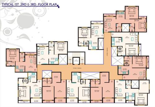 Karmabhoomi Residency Cluster Plan from 1st to 3rd Floor karmabhoomi-residency Karmabhoomi Residency Cluster Plan from 1st to 3rd Floor