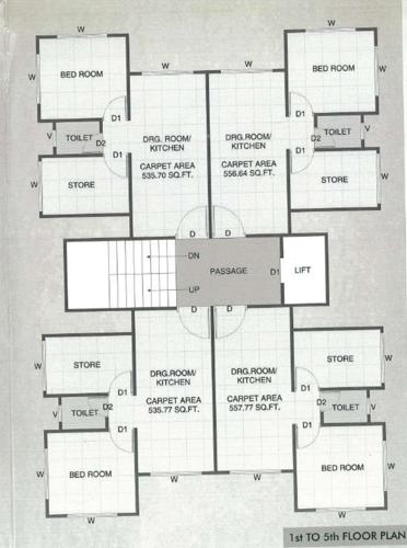  vvn-heights VVN Heights Cluster Plan from 1st to 5th Floor