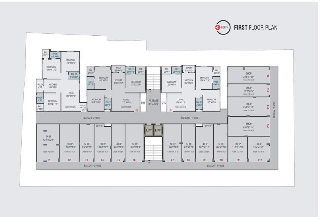  noble central Noble Central Cluster Plan for 1st Floor