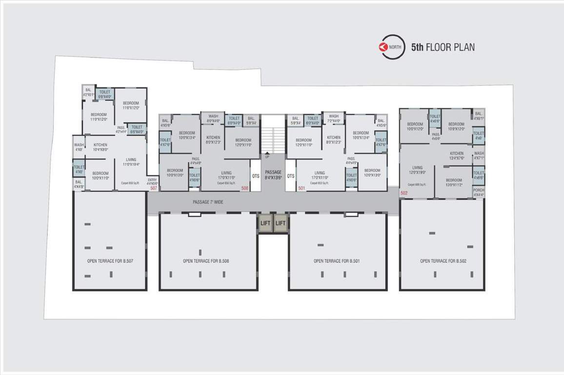  noble central Noble Central Cluster Plan for 5th Floor