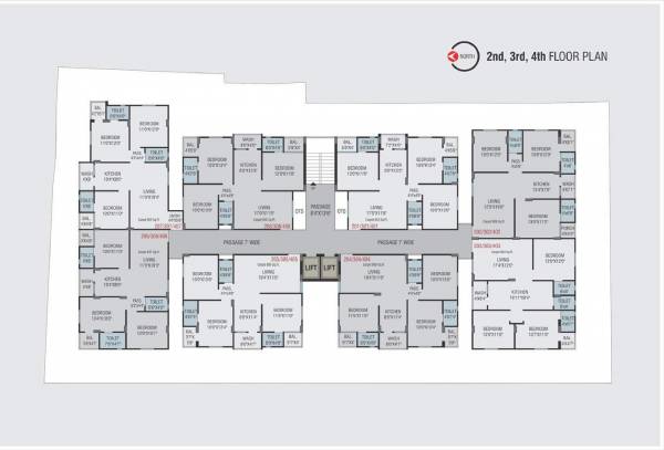 Noble Central Cluster Plan from 2nd to 4th Floor noble-central Noble Central Cluster Plan from 2nd to 4th Floor
