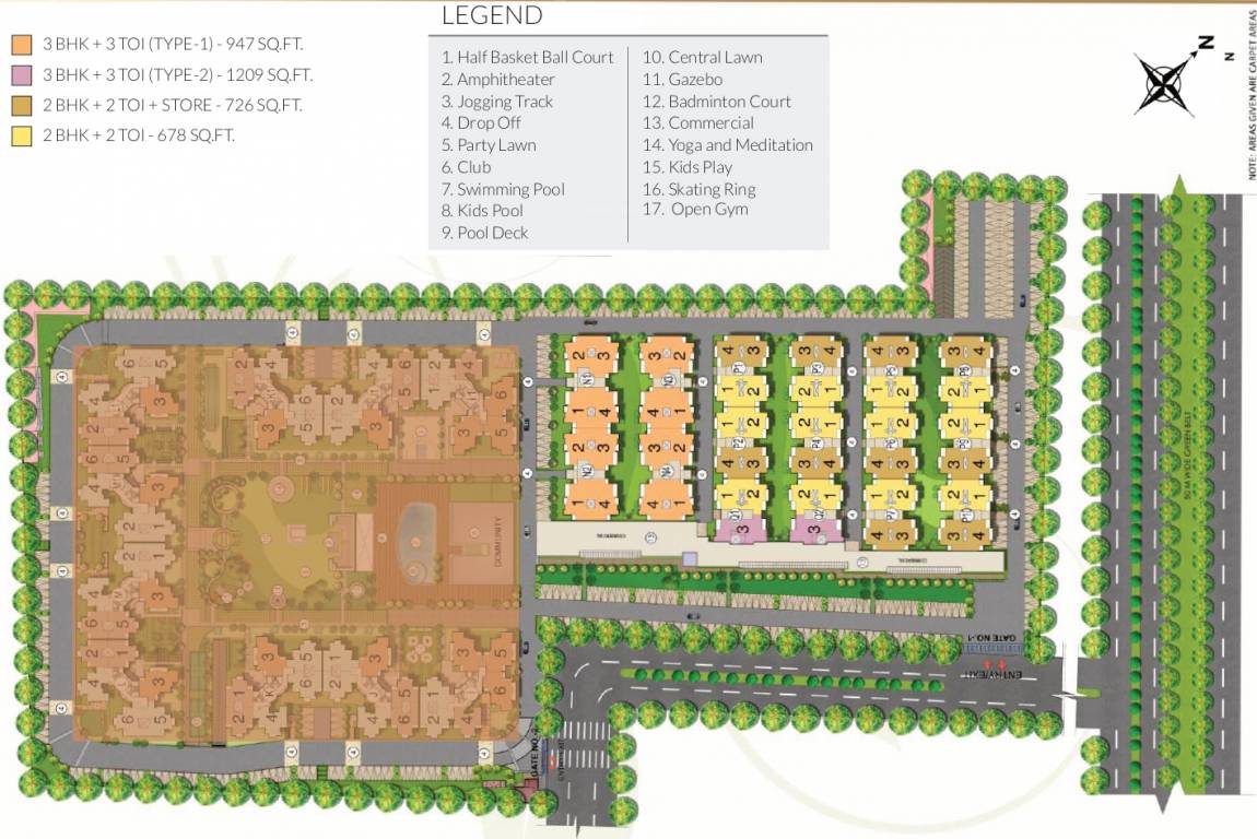 the express park view ii low rise apartments Layout Plan