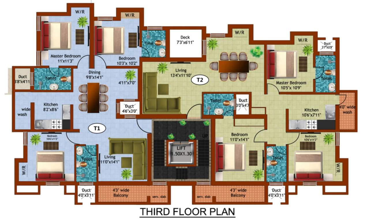 sahana Kaaviya Sahana Cluster Plan for 3rd Floor