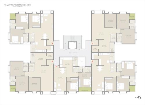  samanvay-park Tower J Cluster Plan from 1st to 4th Floor